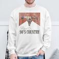 Vintage Western Bull Skull Raised On 90'S Country Music Sweatshirt Gifts for Old Men