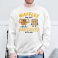 Waffles Are Just Pancakes With Abs Breakfast ワッフル愛好家 スウェットシャツ 高齢者への贈り物