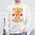 You Wanna Pizza Me 面白い ファイター ピザ愛好家 ファーストフード しゃれ 長袖tシャツ スウェットシャツ 高齢者への贈り物