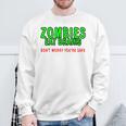 Zombies Eat Brains Don't Worry You'reafe スウェットシャツ 高齢者への贈り物