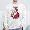 おもしろい親愛なるサンタさん、コーヒーを持ってきてクリスマスクリスマス スウェットシャツ 高齢者への贈り物