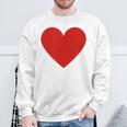 かわいい赤ミニマリスト ハート スウェットシャツ 高齢者への贈り物