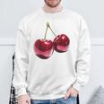 さくらんぼ フルーツ モチーフ イラスト さくらんぼ スウェットシャツ 高齢者への贈り物
