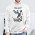 すべての天使に翼があるわけではない-マザーシンガプーラキャットママ スウェットシャツ 高齢者への贈り物