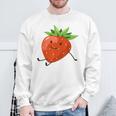イチゴのハロウィンコスチューム かわいい怠惰なイチゴの果実 スウェットシャツ 高齢者への贈り物