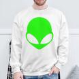 エイリアンヘッド グリーンフェイス ファニービリーブ Ufo ヒューマンコスチューム Edm 長袖tシャツ スウェットシャツ 高齢者への贈り物