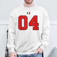 カレッジ 04 ナンバー スタイル ヴィンテージ イタリア国旗 スウェットシャツ 高齢者への贈り物