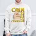 コイン収集はセント硬貨を集めるコインコレクター スウェットシャツ 高齢者への贈り物