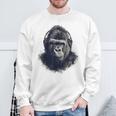 ゴリラ 描画 動物 イラスト 抽象画 アート ゴリラ スウェットシャツ 高齢者への贈り物