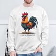 サングラスをかけた姿勢のクールな雄鶏。 スウェットシャツ 高齢者への贈り物