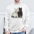 スコティッシュテリア犬の所有者ペット所有者アートデザイン スウェットシャツ 高齢者への贈り物