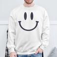 スマイリーフェイス キュート ポジティブ モチベーションアップ ハッピーススマイルフェイス スウェットシャツ 高齢者への贈り物