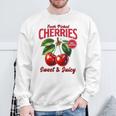 チェリーファーマーズマーケット フレッシュピックチェリー チェリー好き スウェットシャツ 高齢者への贈り物