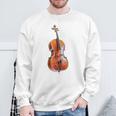チェロ 楽器 モチーフ アート チェロ スウェットシャツ 高齢者への贈り物