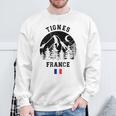 ティニュ フランス アルプス スキー場 アルペンスキー フランス国旗 スウェットシャツ 高齢者への贈り物