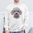 ホワイト トイプードル 犬 いぬ 顔 スウェットシャツ 高齢者への贈り物