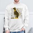 バステット 古代エジプトの猫 神 ヒエログリフ グラフィックアート愛好家 スウェットシャツ 高齢者への贈り物