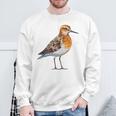 バフブレストのサンドパイパー幾何学模様のパッテンアート、かわいい鳥好き。 スウェットシャツ 高齢者への贈り物