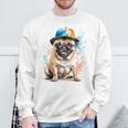 パグ、スナップバック キャップ、犬、カラフル、面白い、動物プリント スウェットシャツ 高齢者への贈り物