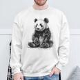 パンダ アニマルプリント グラフィック デッサン アート 絵画 パンダ スウェットシャツ 高齢者への贈り物