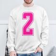 ピンク色背番号 2 チーム短大スポーツピンク色背番号付きユニフォーム スウェットシャツ 高齢者への贈り物