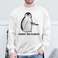 ファイト・オア・フライト・ファニー・ペンギン・パンク スウェットシャツ 高齢者への贈り物