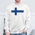 フィンランド国旗 ノルディック クロス スウェットシャツ 高齢者への贈り物