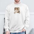フェレット・イン・ア・ポケット ペット ファニー フェレット 長袖tシャツ スウェットシャツ 高齢者への贈り物
