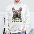 フレンチブルドッグ ゲイプライド Lgbt レインボーフラッグ サングラス Lgbtq スウェットシャツ 高齢者への贈り物