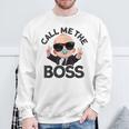 ベイビー・ボス「コール・ミー・ボス」ライク・ア・ボス・キッズ スウェットシャツ 高齢者への贈り物