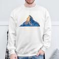 マッターホルン山 ツェルマット ハイキング スイス ギフト 長袖tシャツ スウェットシャツ 高齢者への贈り物