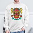 メキシカンホリデー カーニバル マスク カラフル スカル スウェットシャツ 高齢者への贈り物