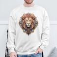 ライオン 動物 彫刻 動物園 抽象芸術 絵画 ライオン スウェットシャツ 高齢者への贈り物