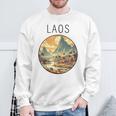 ラオスの風景 アールデコ スウェットシャツ 高齢者への贈り物