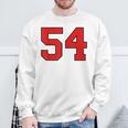 ラッキーナンバー54 クラシックカレッジアメリカン代表チームのファンプレイヤー スウェットシャツ 高齢者への贈り物