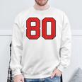 ラッキーナンバー80 クラシックカレッジアメリカン代表チームのファンプレイヤー スウェットシャツ 高齢者への贈り物