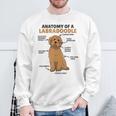 ラブラドゥードルの解剖学かわいい犬面白い犬ラブラドゥードル スウェットシャツ 高齢者への贈り物