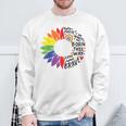 レインボー ヒマワリ ハッピー プライド スウェットシャツ 高齢者への贈り物