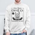 レトロ ケアンテリア コーヒー 面白い 犬 ママ コーヒー愛好家 スウェットシャツ 高齢者への贈り物