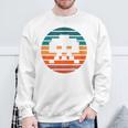 レトロ ヴィンテージ 80年代アーケード ゲーム インベーダー シンセウェイブ サンセット スウェットシャツ 高齢者への贈り物