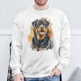 ロットワイラー 犬 モチーフ ペット アートワーク カラフル ロットワイラー スウェットシャツ 高齢者への贈り物