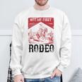 ヴィンテージ・ノット・マイ・ファースト・ロデオ、ファニー・ライディング・カウボーイ・ロデオ スウェットシャツ 高齢者への贈り物