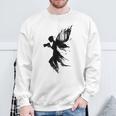 妖精 神話 ホールド カメラ グラフィック ファンタジー ポートレート 妖精 スウェットシャツ 高齢者への贈り物
