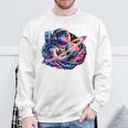 宇宙飛行士 惑星 科学 メンズ 宇宙 アート 宇宙飛行士 長袖tシャツ スウェットシャツ 高齢者への贈り物