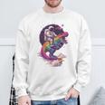 宇宙飛行士tレックス 恐竜 宇宙人 宇宙人 惑星 銀河 スウェットシャツ 高齢者への贈り物
