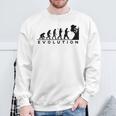 山愛好家 山登り好きにお勧めの面白い進化論 登山家のオシャレなイラスト スウェットシャツ 高齢者への贈り物