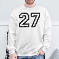 数字 27 ヴィンテージ ブラックホワイト スウェットシャツ 高齢者への贈り物