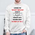 最高の雇用主をあなたの目の前で探しているデザイン スウェットシャツ 高齢者への贈り物
