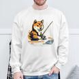 柴犬 犬 イヌ 面白いtシャツ 釣り 釣りバカ 釣り人 メンズ おもしろ 面白い 服 海釣り 川釣り 文字tシャツ 長袖tシャツ スウェットシャツ 高齢者への贈り物