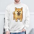 柴犬 犬 ムキッ ムキ顔 水彩 我慢の限界 怒る犬 イラスト おもしろ 長袖tシャツ スウェットシャツ 高齢者への贈り物